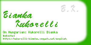 bianka kukorelli business card